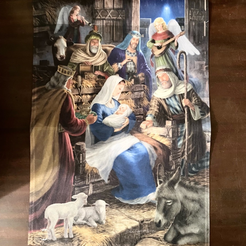 Christmas Nativity Garden Flag